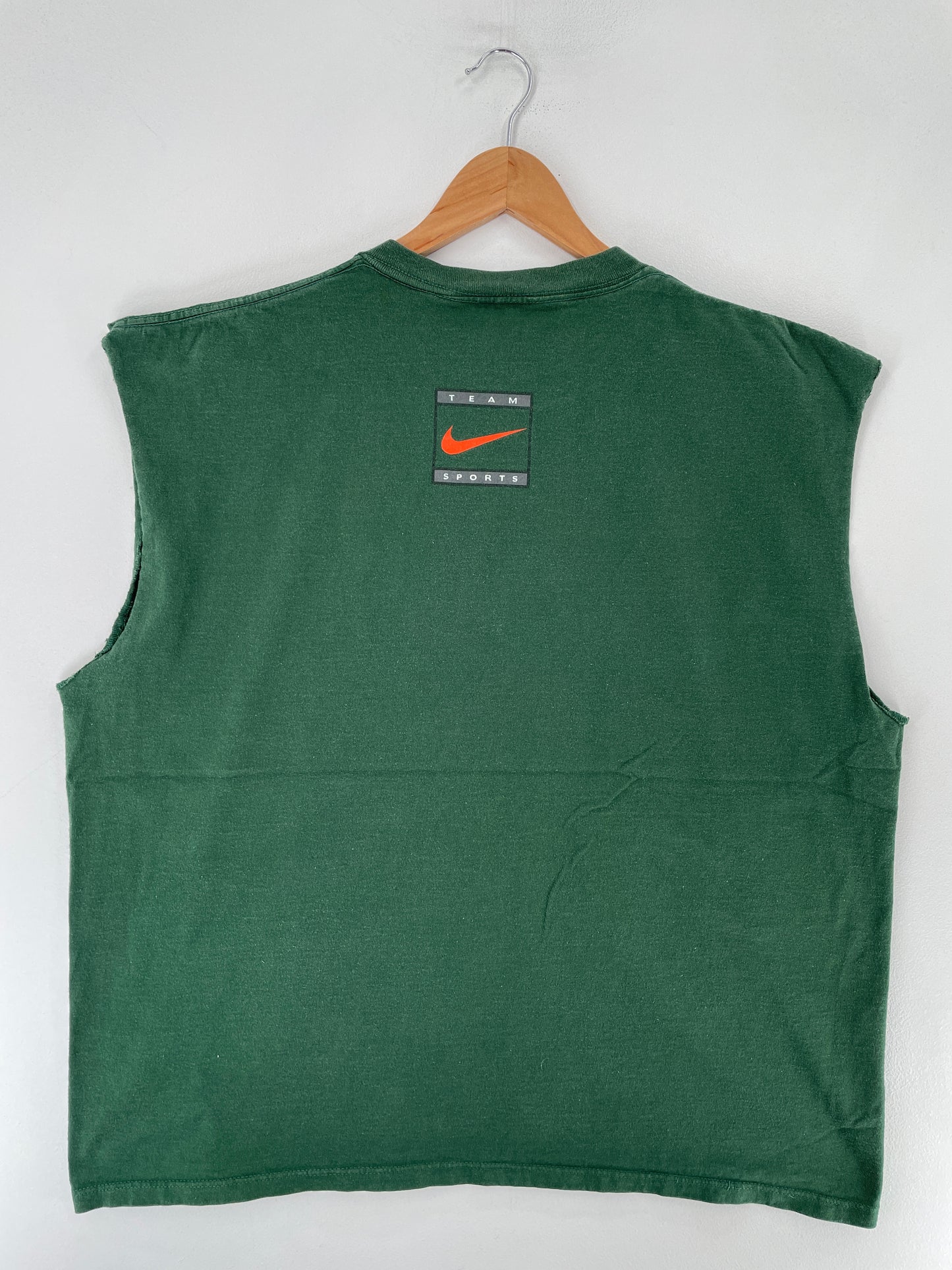 90's NIKE x MIAMI HURRICANE FOOTBALL Made in USA Size XL Vintage College T-shirt / F2771T