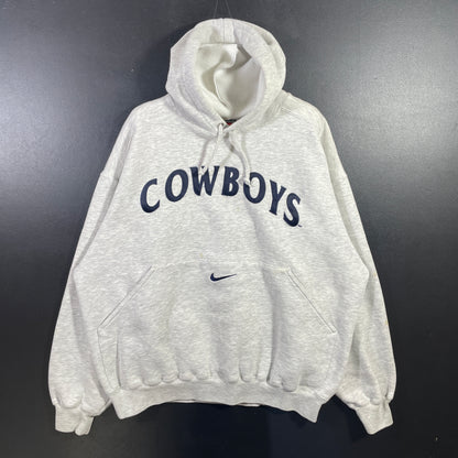 (M) 90's NIKE X DALLAS COWBOYS Vintage NFL Hoodie Sweatshirt / A0830S