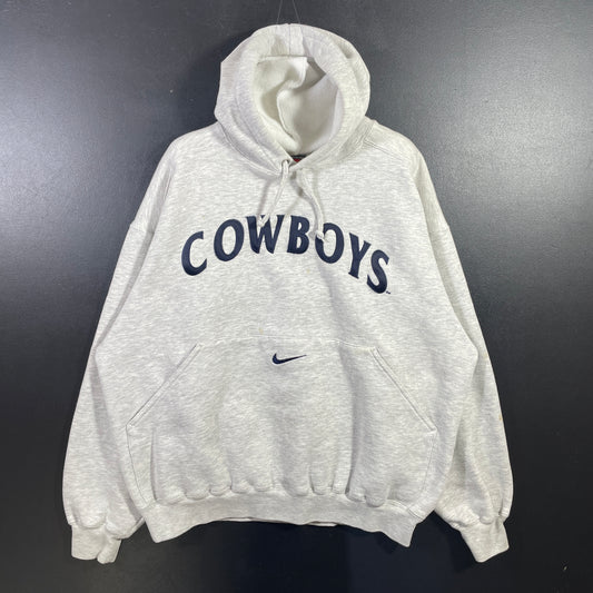 (M) 90's NIKE X DALLAS COWBOYS Vintage NFL Hoodie Sweatshirt / A0830S