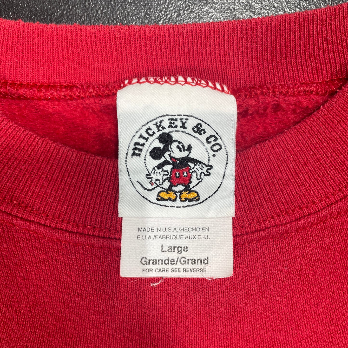 (L) 90’s DISNEY MICKEY Vintage Sweatshirt / A1555S