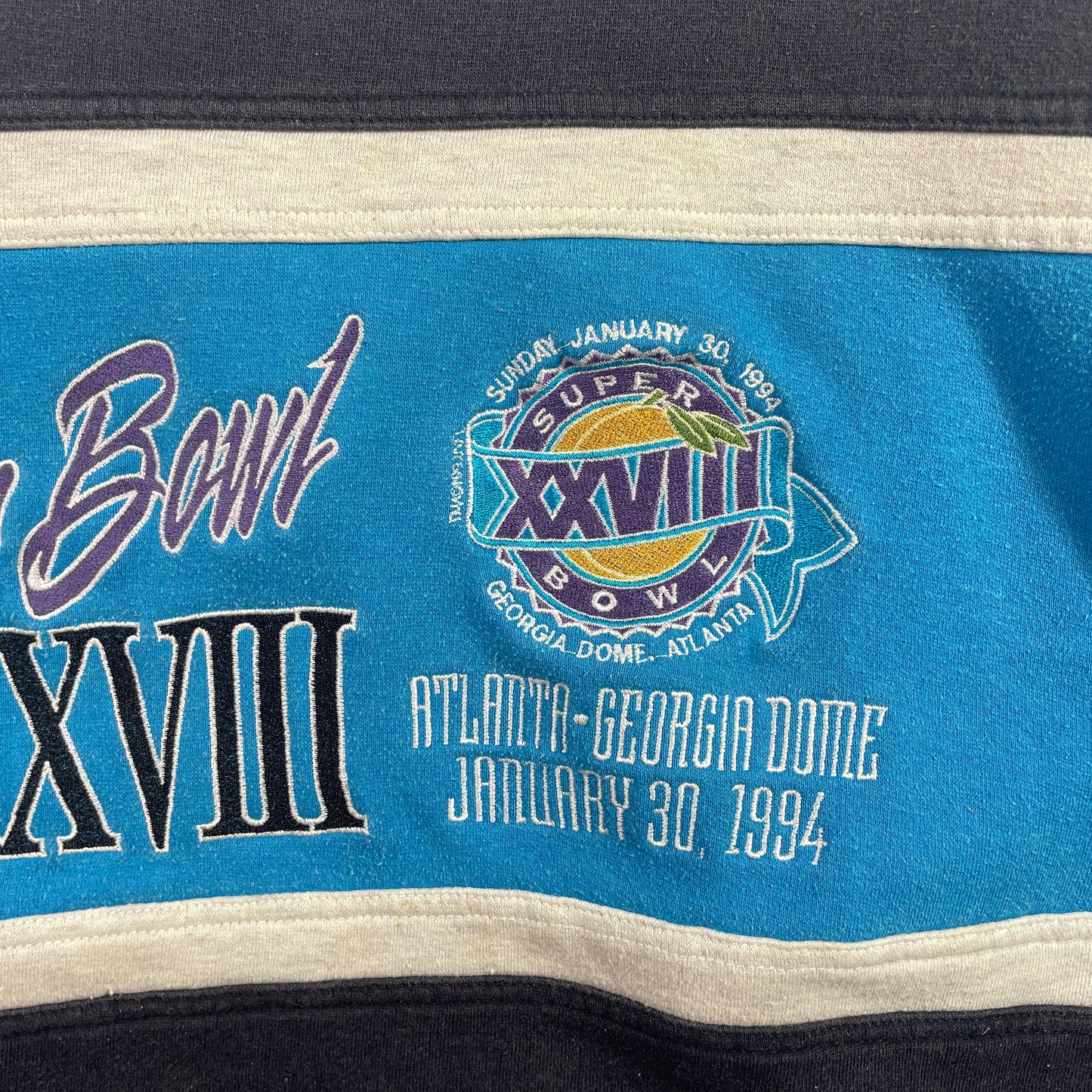 (L) 1994 SUPER BOWL Vintage NFL Sweatshirt / A1042S