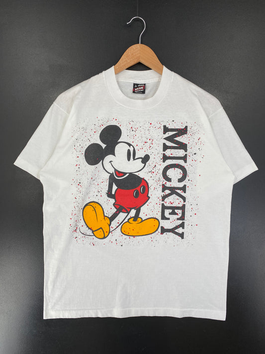 90's DISNEY MICKEY Made in USA Size L Vintage T-shirt / G1522T
