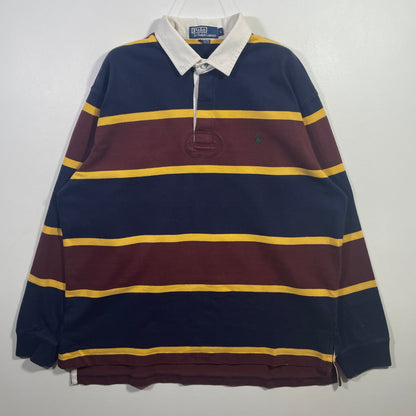 (L) 90's POLO RALPH LAUREN Vintage Rugby Shirt / A0886R