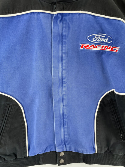 .Vintage NASCAR FORD Size No Tag Approx. XXL Racing Jacket / F2646J