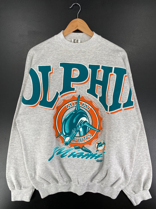 1996 MIAMI DOLPHINS Made in USA Size XL Vintage NFL Sweat-Shirt / F1209S