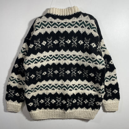 (Ladies.M) Vintage INCA TRAIL Hand Knit Wool Sweater / A1263K