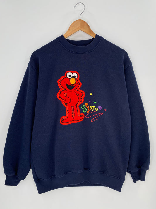 Vintage SESAME STREET ELMO Size L Sweat-shirt / F349S