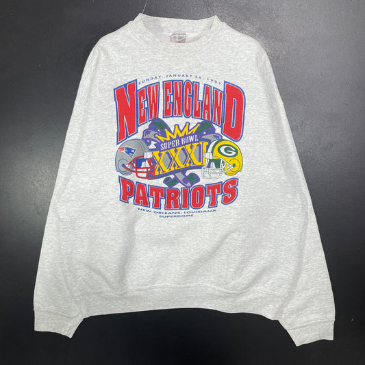 (XL) 1997 NEW ENGLAND PATRIOTS Vintage NFL Sweatshirt / A1489S