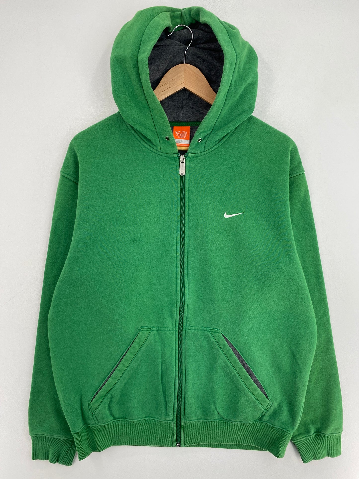 00' NIKE MINI SWOOSH Size M Vintage Hoodie Zip Up Sweat-shirt / G1445S