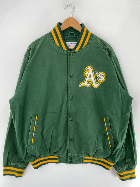 Vintage OAKLAND ATHLETICS Size XL Cotton Jacket / F3863J