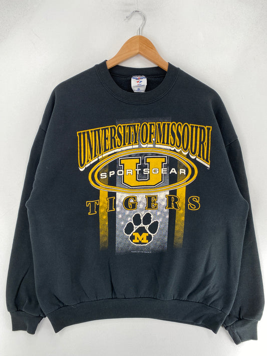90's MISSOURI TIGERS Made in USA Size XL Vintage College Sweat-Shirt / F3907S