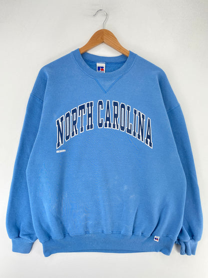90's RUSSELL X NORTH CAROLINA UNIVERSITY Made in USA Size XL College Sweat-Shirt / F9502S
