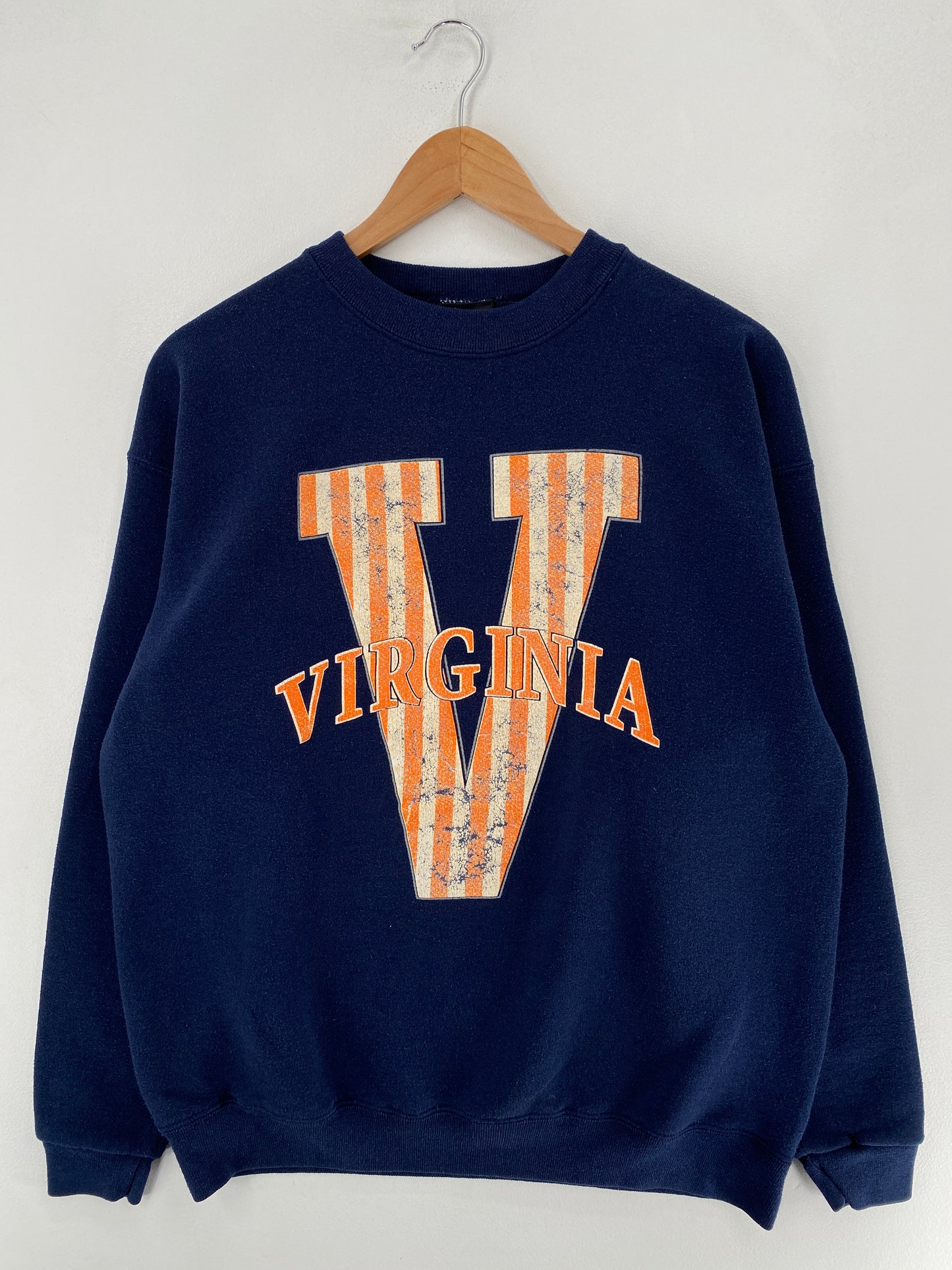 90's VIRGINIA Made in USA Size L Vintage College Sweat-shirt / F6097S
