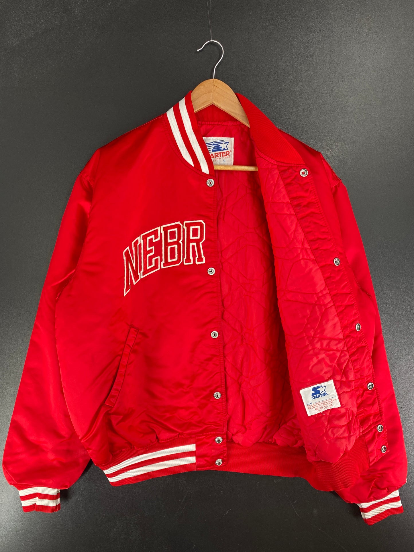 90's STARTER x NEBRASKA Size XL Vintage Nylon Jacket / F3539N