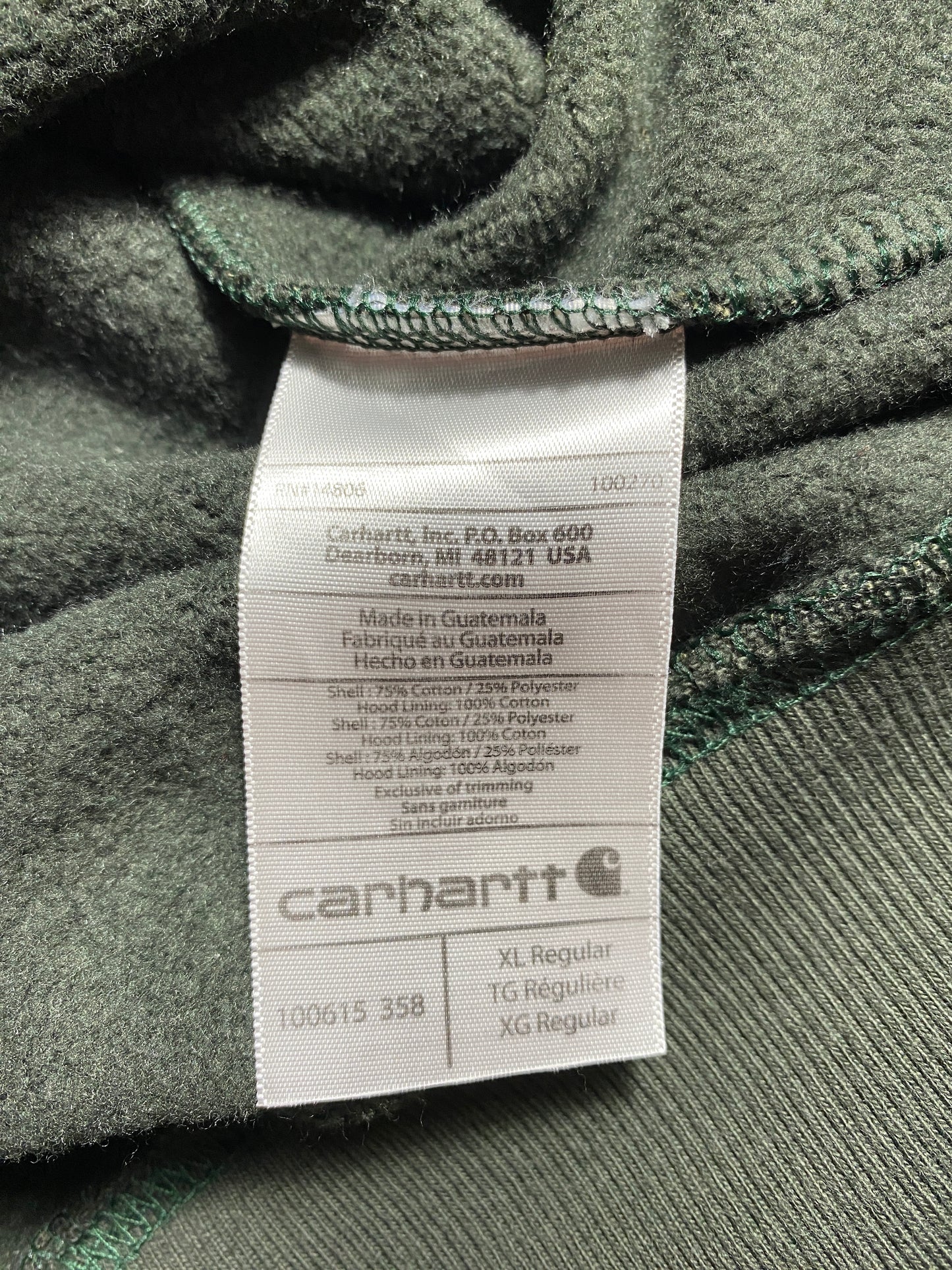 Vintage CARHARTT Size XL Hoodie Sweat-shirt / G4261S