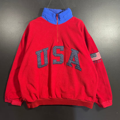 (Approx.L) 90’s POLO RALPH LAUREN TEAM USA Vintage Fleece / A1218F