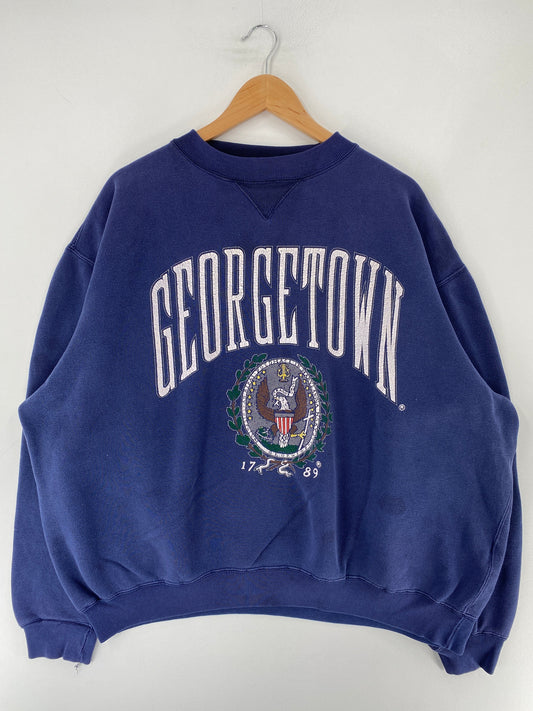 90’s GEORGETOWN Size XXL College Sweat-Shirts / F7172S