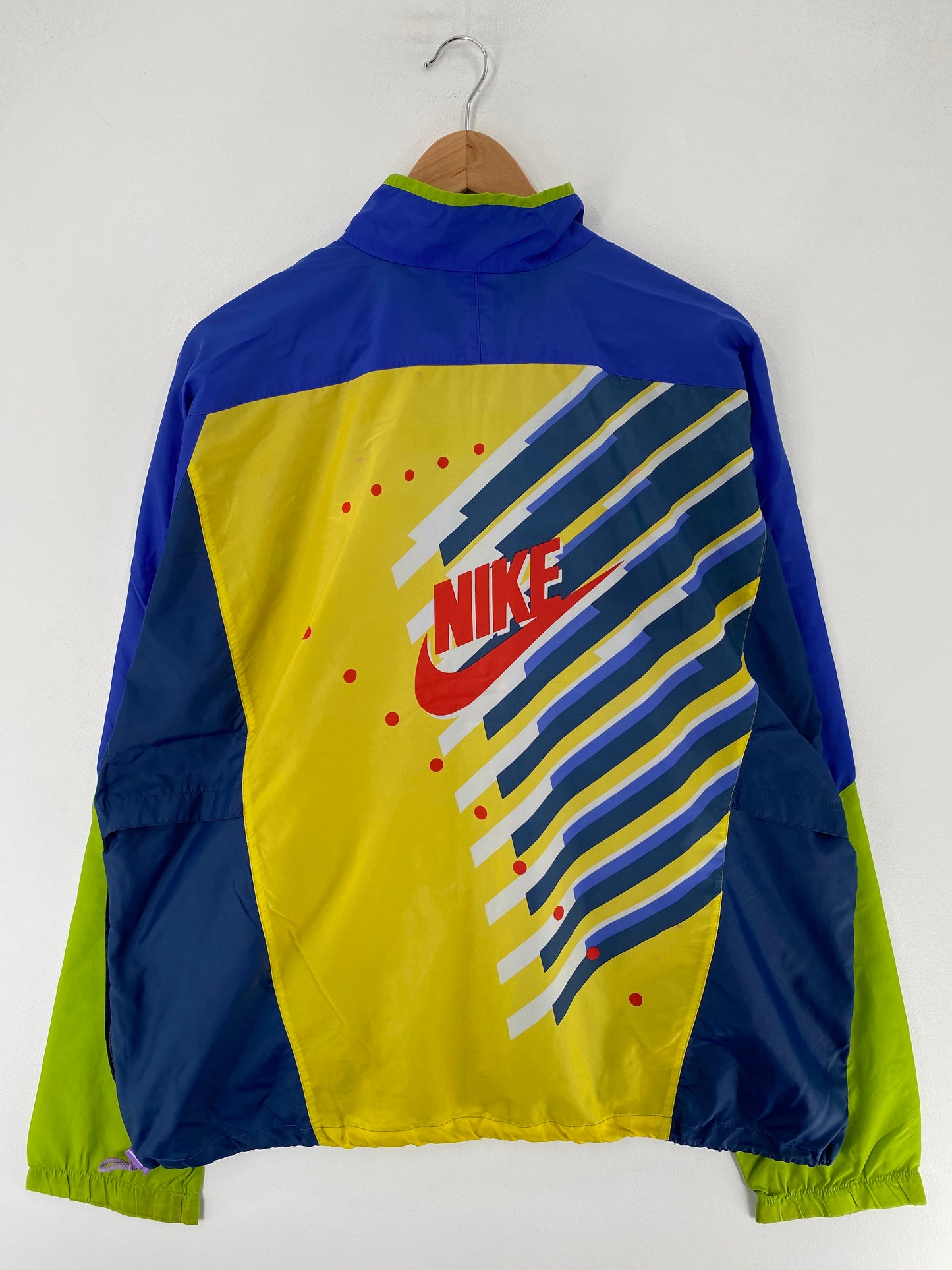 90's NIKE SILVER TAG Size XL Vintage Zip-up Nylon Jacket/ F3716N