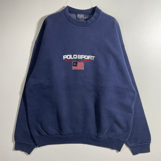 (XL) 90's Remake POLO SPORT RALPH LAUREN Vintage Sweatshirt / A1269S