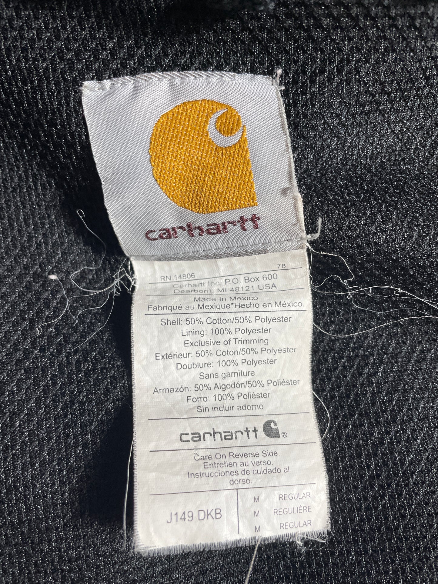 Vintage CARHARTT Size M Zip-up Hoodie Sweat-Shirt / F4338S