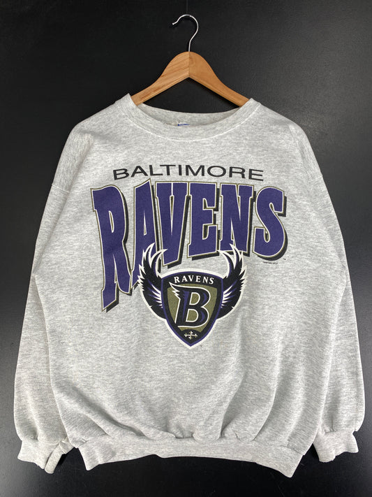 1996 BALTIMORE RAVENS Size Approx. L Vintage NFL Sweat-Shirt / F6716S