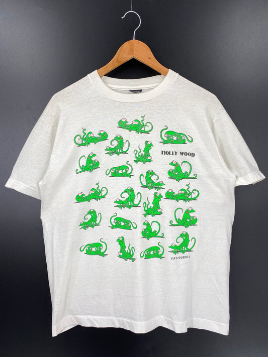 90’s HOLLYWOOD x LIZARDS Size L Vintage T-Shirt / F850T