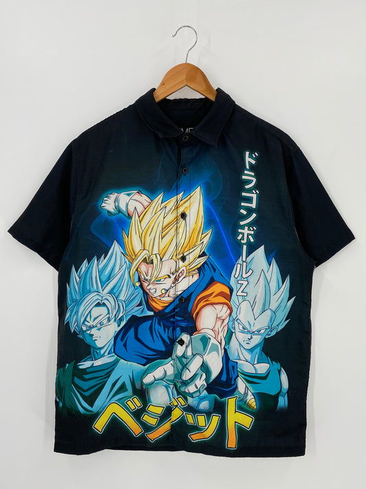 Vintage DRAGON BALL Z Size M Vintage Down Button T- Shirt / E7958B