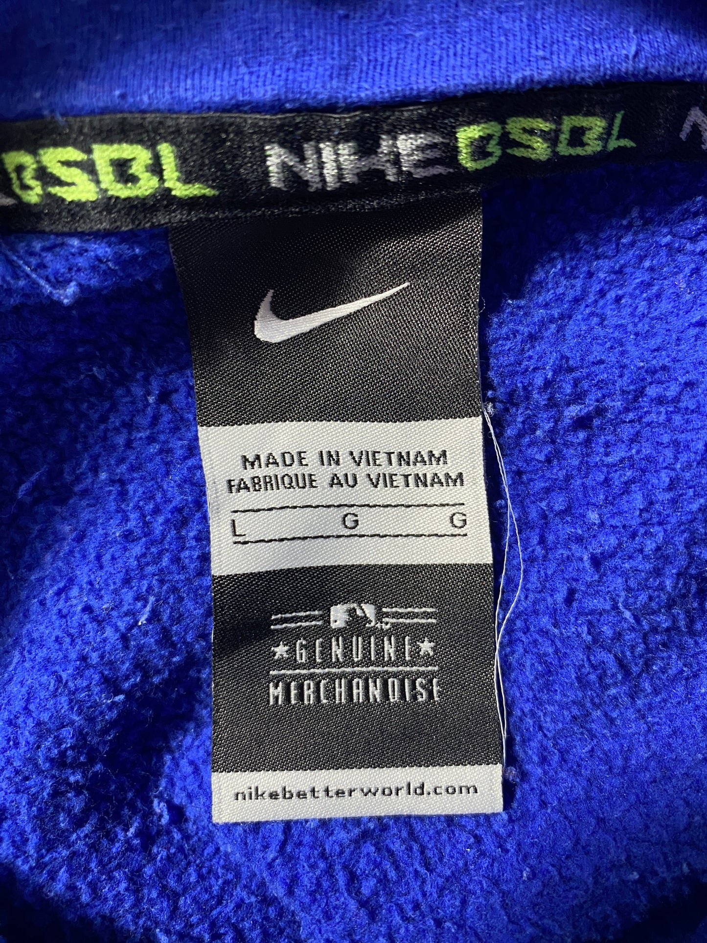 Vintage NIKE x KANSAS CITY ROYALS Size L College Hoodie Sweat Shirt / F1696S