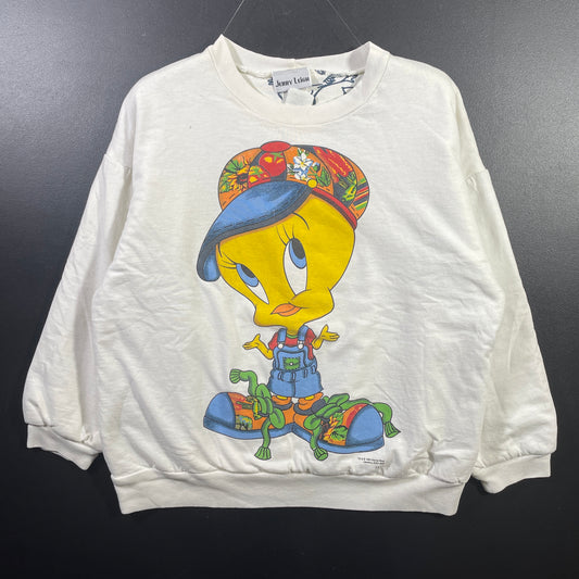 (Ladies S) 1994 LOONEY TUNES TWEETY Vintage Sweatshirt / A0881S