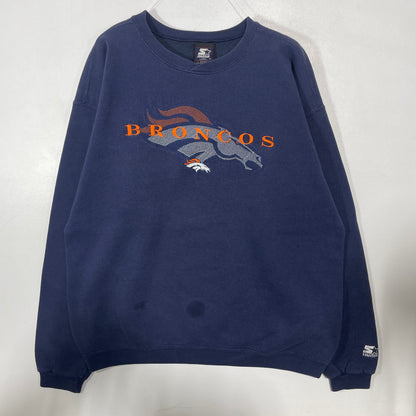 (L) 90's STARTER x DENVER BRONCOS Vintage NFL Sweatshirt / A1465S
