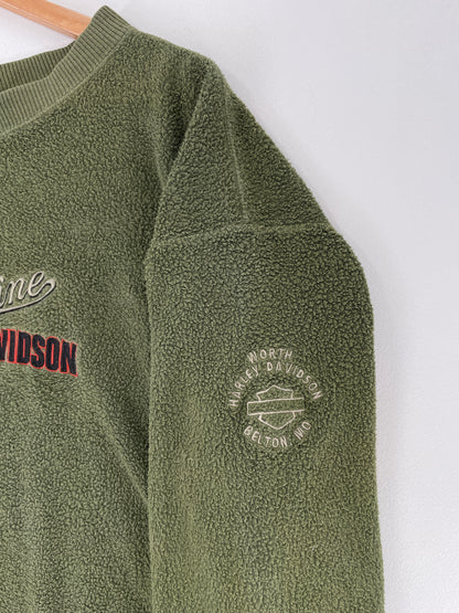 90's HARLEY DAVIDSON Made in USA Size XL Vintage Racing Fleece / G4280F