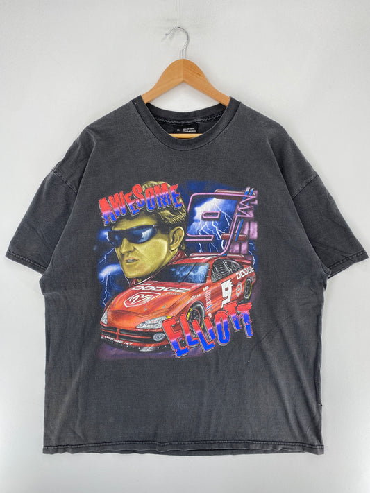 Vintage NASCAR BILL ELLIOTT DODGE Size XL Vintage Racing T-Shirt / F2684T