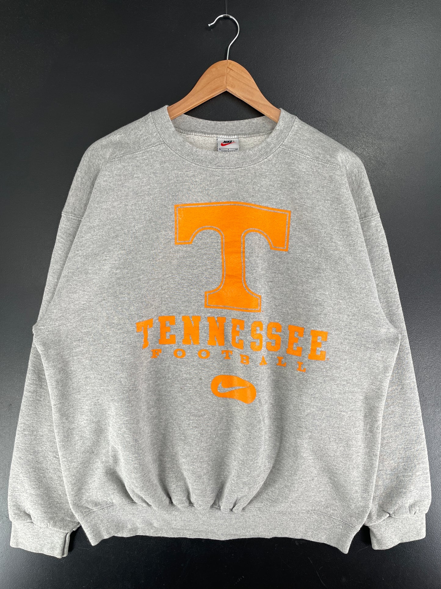 90's NIKE x TENNESSEE Made in USA Size L Vintage College Sweat-Shirt / F4650S