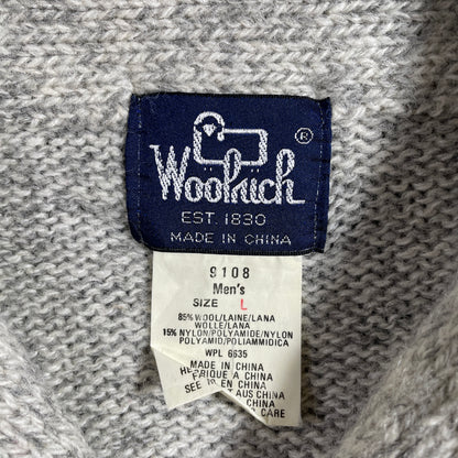 (L) 90's WOOLRICH REINDEER Vintage Wool Knit Sweater / A1193K