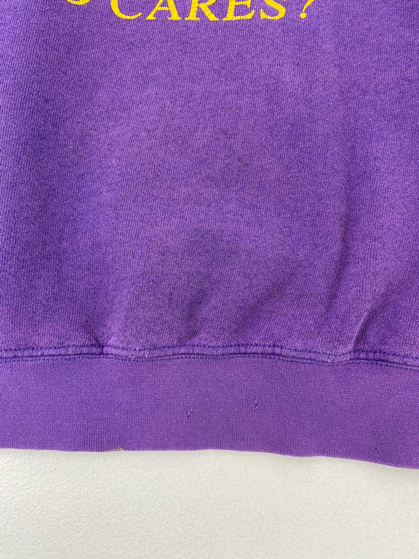 90's "WHO CARES?" Made in USA Size L Vintage Sweat-shirt / F9140S