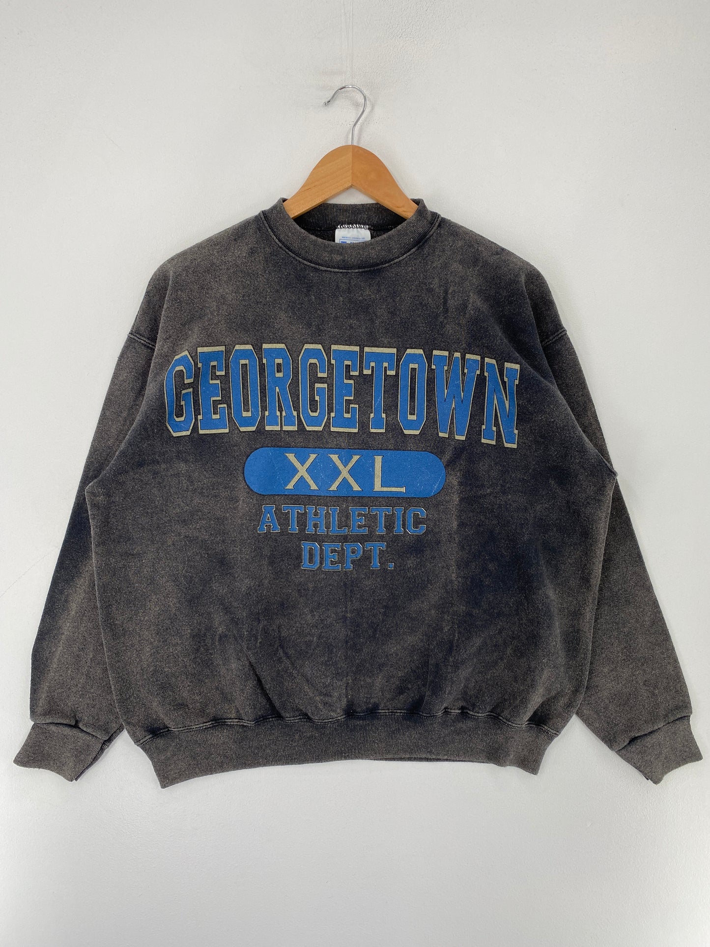 90's GEORGETOWN Made in USA Size L Vintage College Sweat Shirt / F8980S