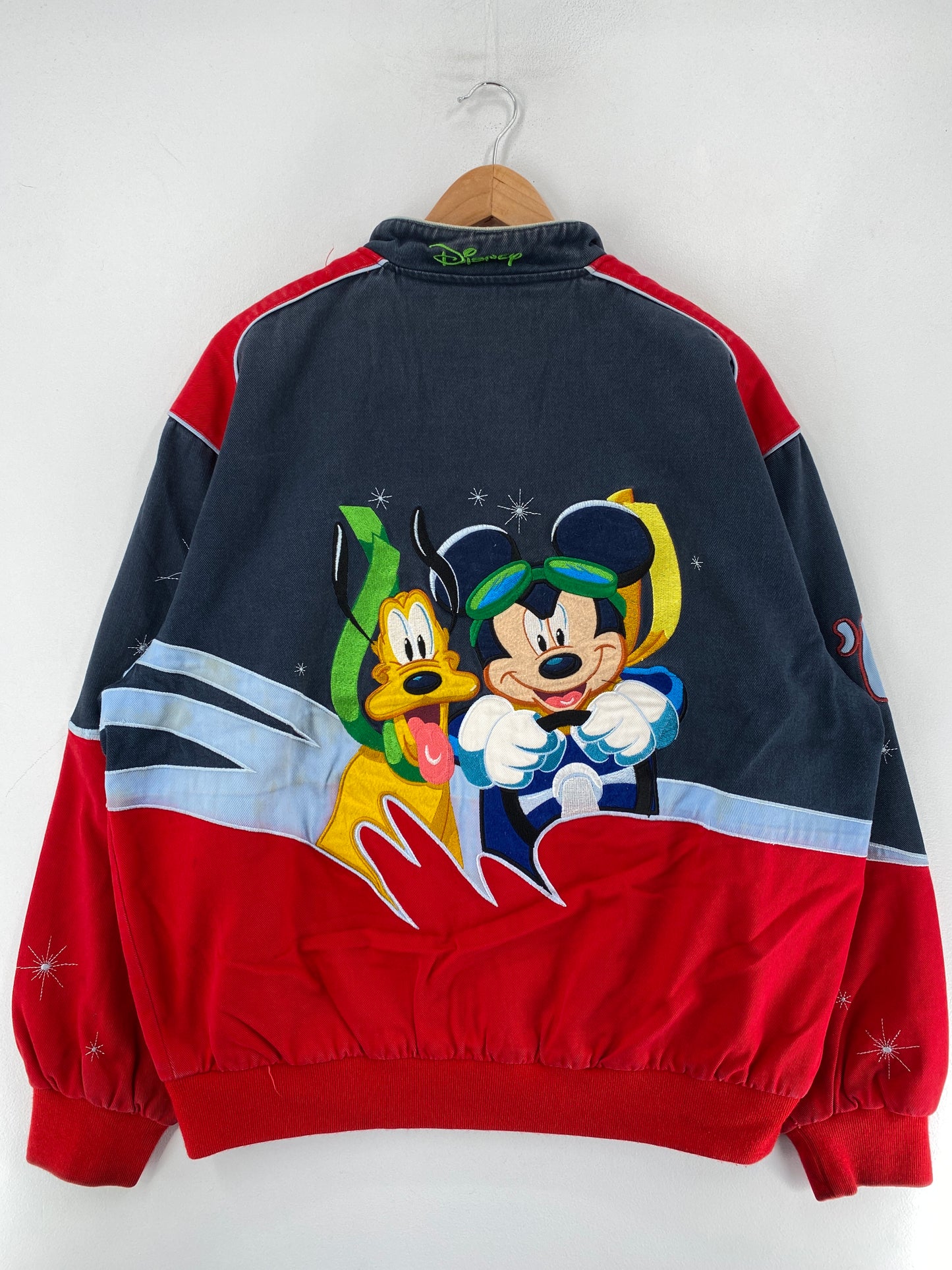 Vintage DISNEY Size XL Racing Denim Jacket / F4517J