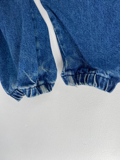 90's DETROIT LIONS Made in USA Size L Vintage NFL Zip-up Denim Jacket / F3865J