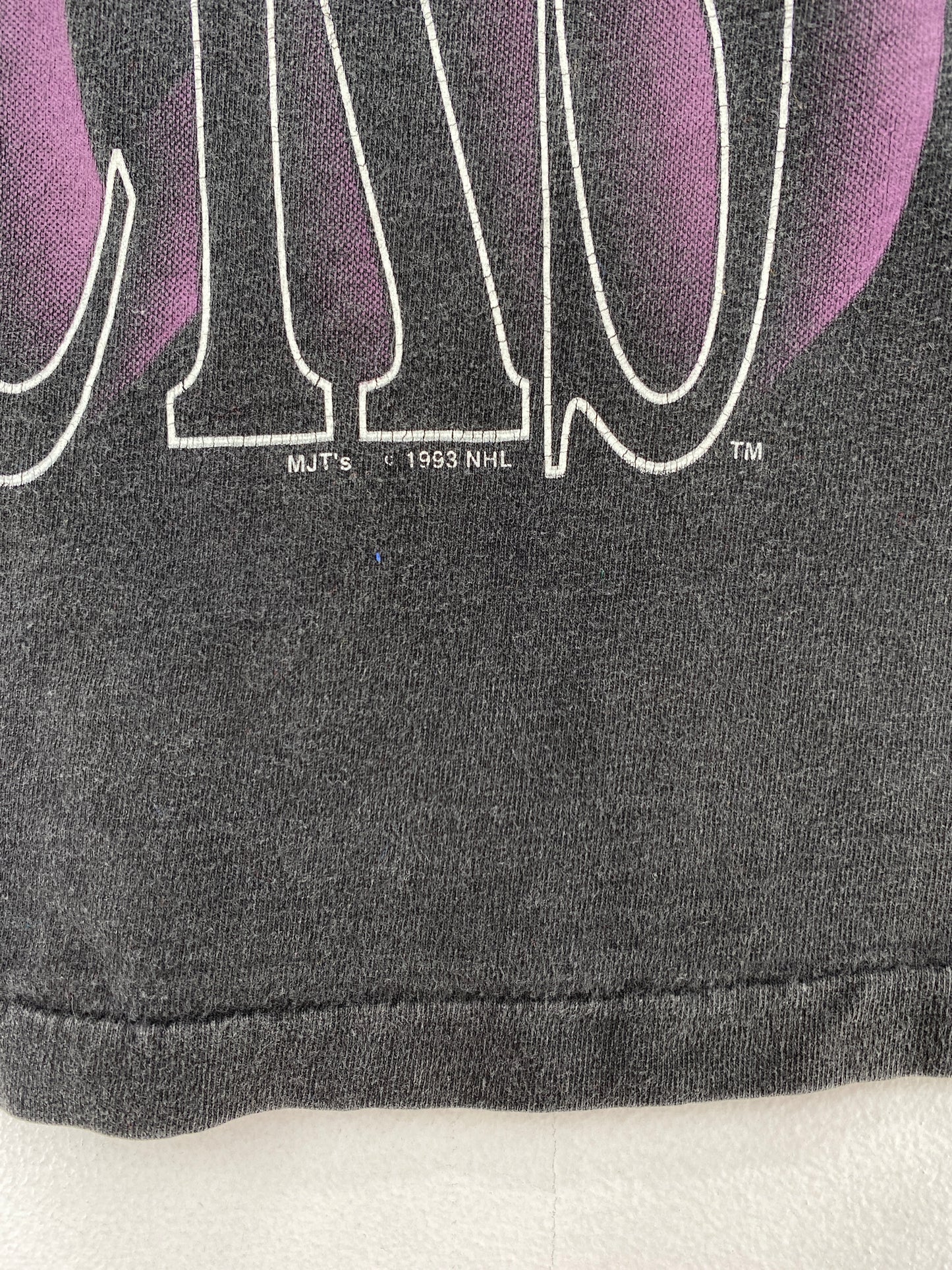 1993 Kids MIGHTY DUCKS Size No tag (Approx. Kids L) Vintage NHL T-Shirt / F8045T