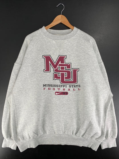 90's NIKE x MISSISSIPPI STATE Size XXL Vintage Sweat-Shirt / F8775S