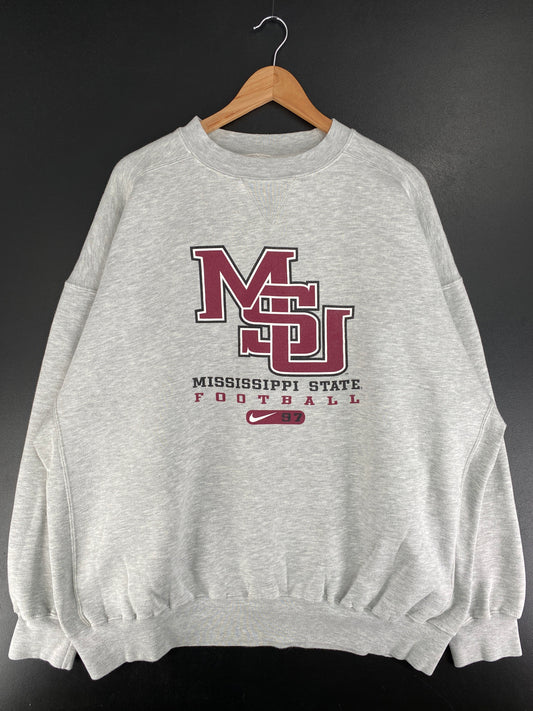 90's NIKE x MISSISSIPPI STATE Size XXL Vintage Sweat-Shirt / F8775S