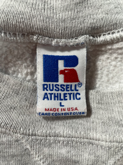 90's RUSSELL x KANSAS Made in USA Size L Vintage College Sweat-Shirt / F3327S