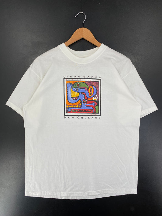90's NEW ORLEANS JAZZ VIEUX CARRE Made in USA Size L Vintage T-Shirt / G1794T