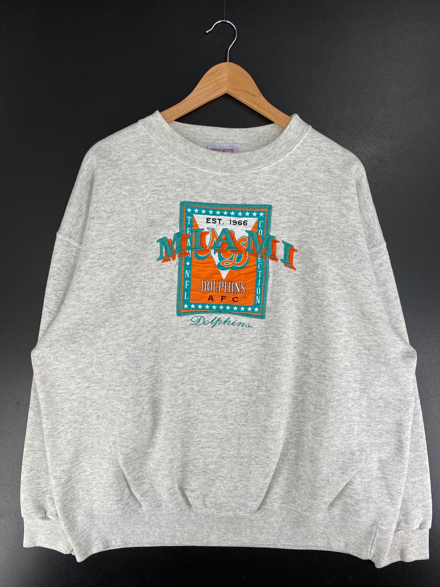 90's MIAMI DOIPHINS Made in USA Size XXL Vintage NFL Sweat-Shirt / F3880S