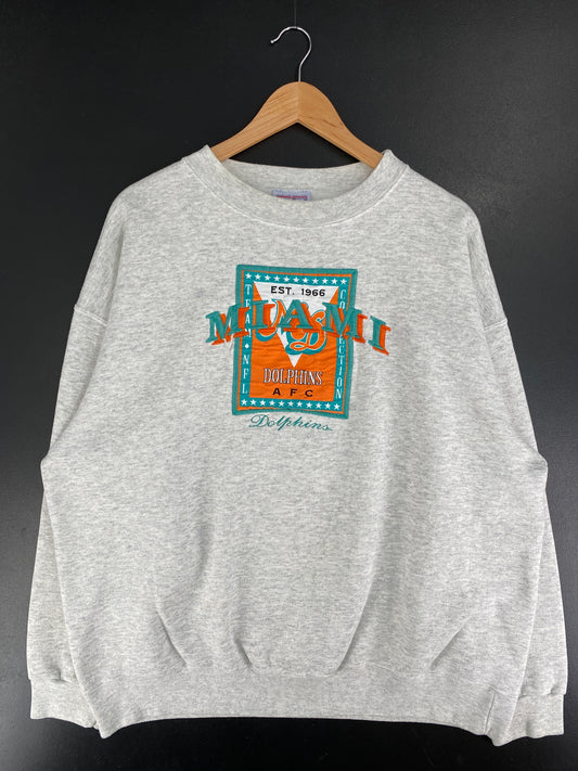 90's MIAMI DOIPHINS Made in USA Size XXL Vintage NFL Sweat-Shirt / F3880S