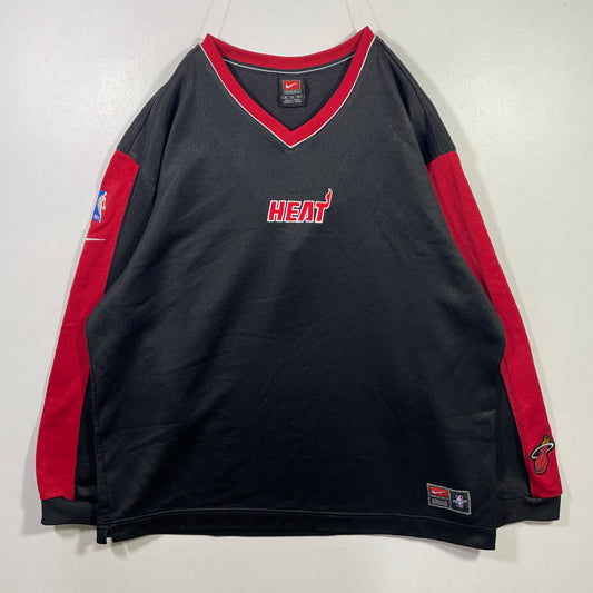 (XL) 00’ NIKE MIAMI HEAT Vintage NBA Polyester Game Shirt/ A0990