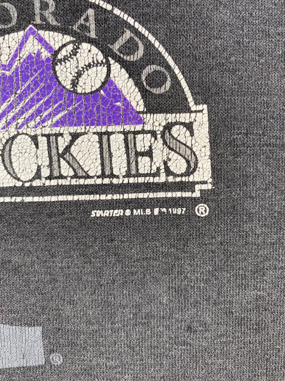 1997 STARTER x COLORADO ROCKIES Size L MLB Sweat-Shirt / F6053S