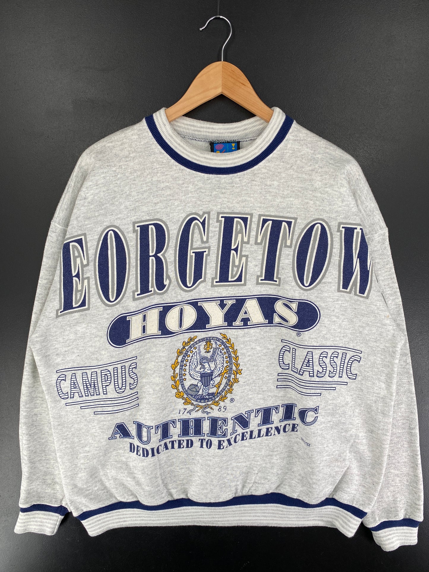 90's GEORGETOWN HOYAS Made in USA Size XL Vintage College Sweat-Shirts / F1275S