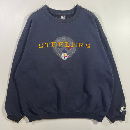 (XL) 90's STARTER x STEELERS Vintage NFL Sweatshirt / A1041S