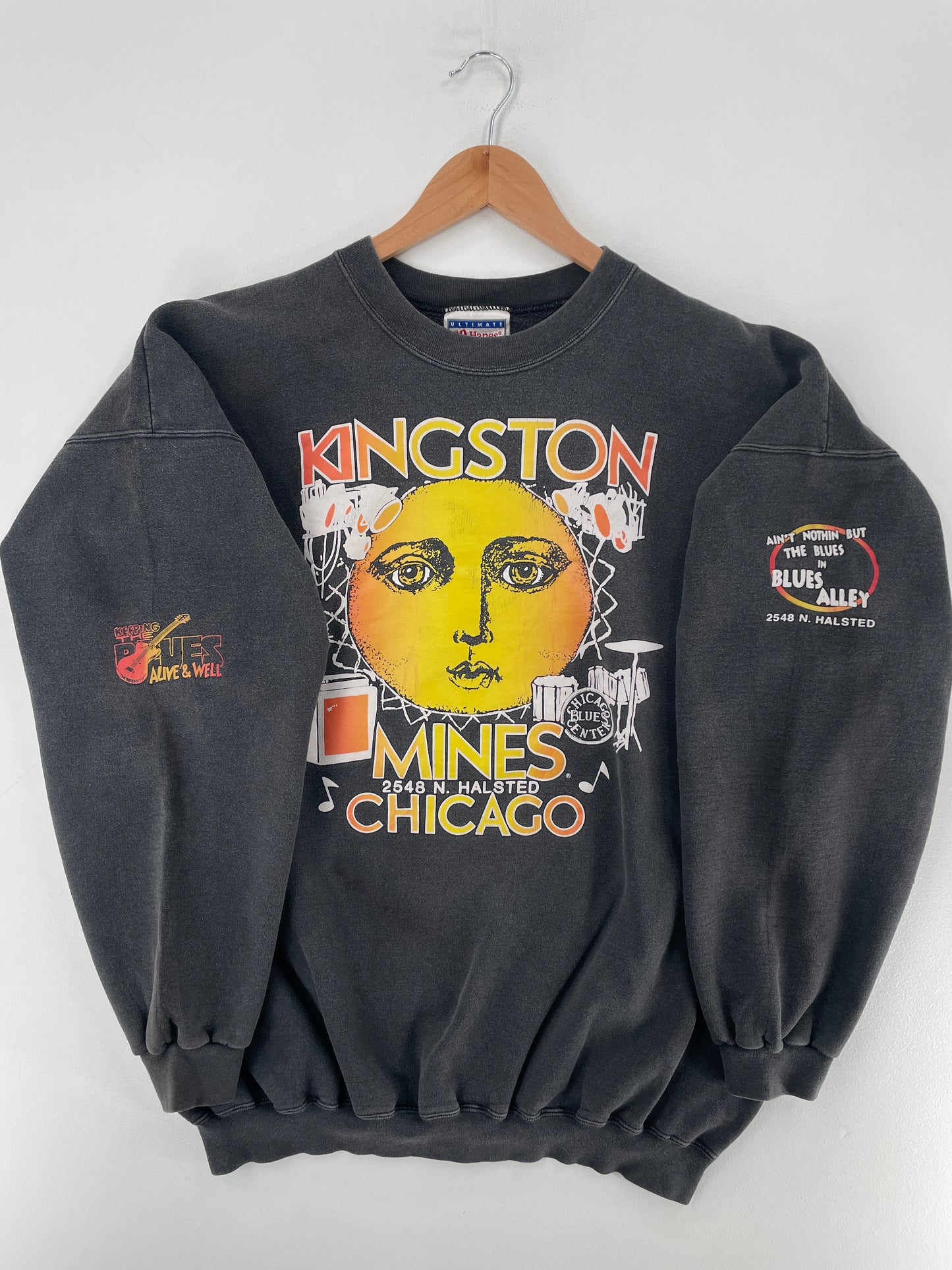 90’s KINGSTON MINES CHICAGO Size XL Sweat-shirt / F7431S